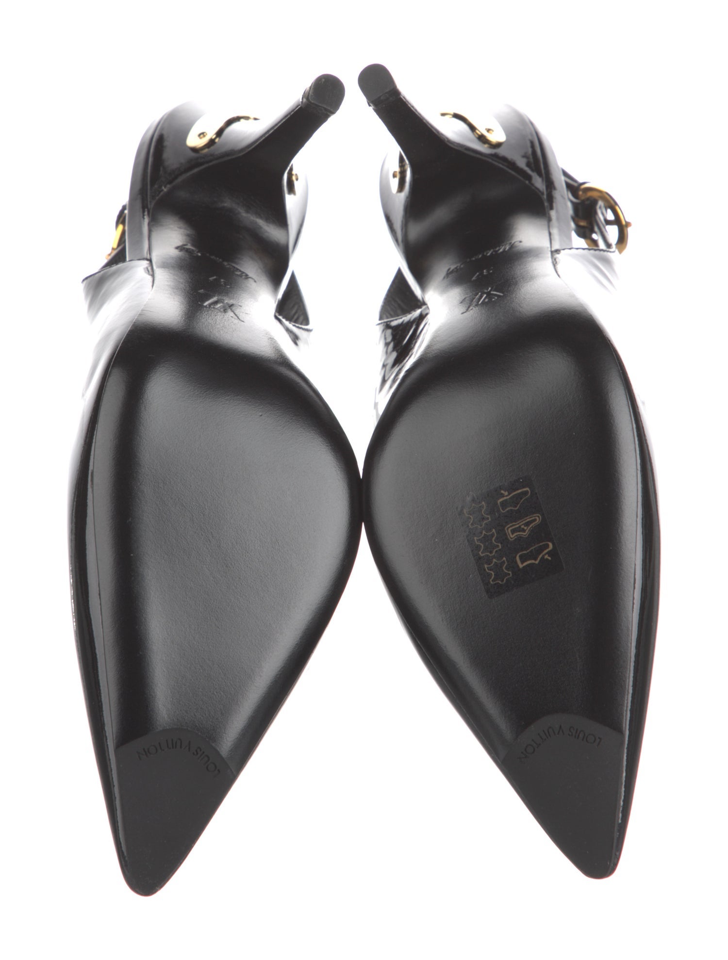 Louis Vuitton Patent Leather Slingback Pumps